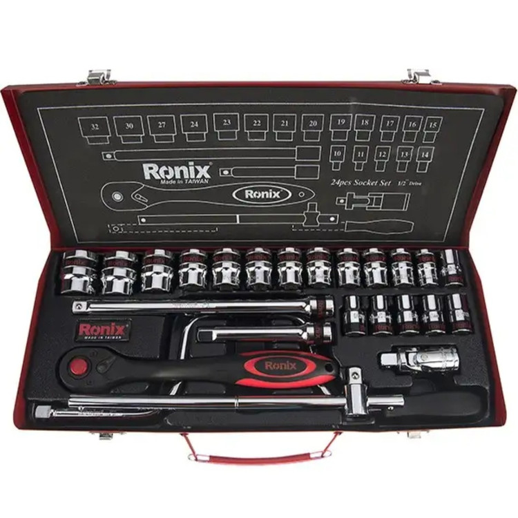 جعبه بکس 24 پارچه 1/2 رونیکس مدل RH-2624